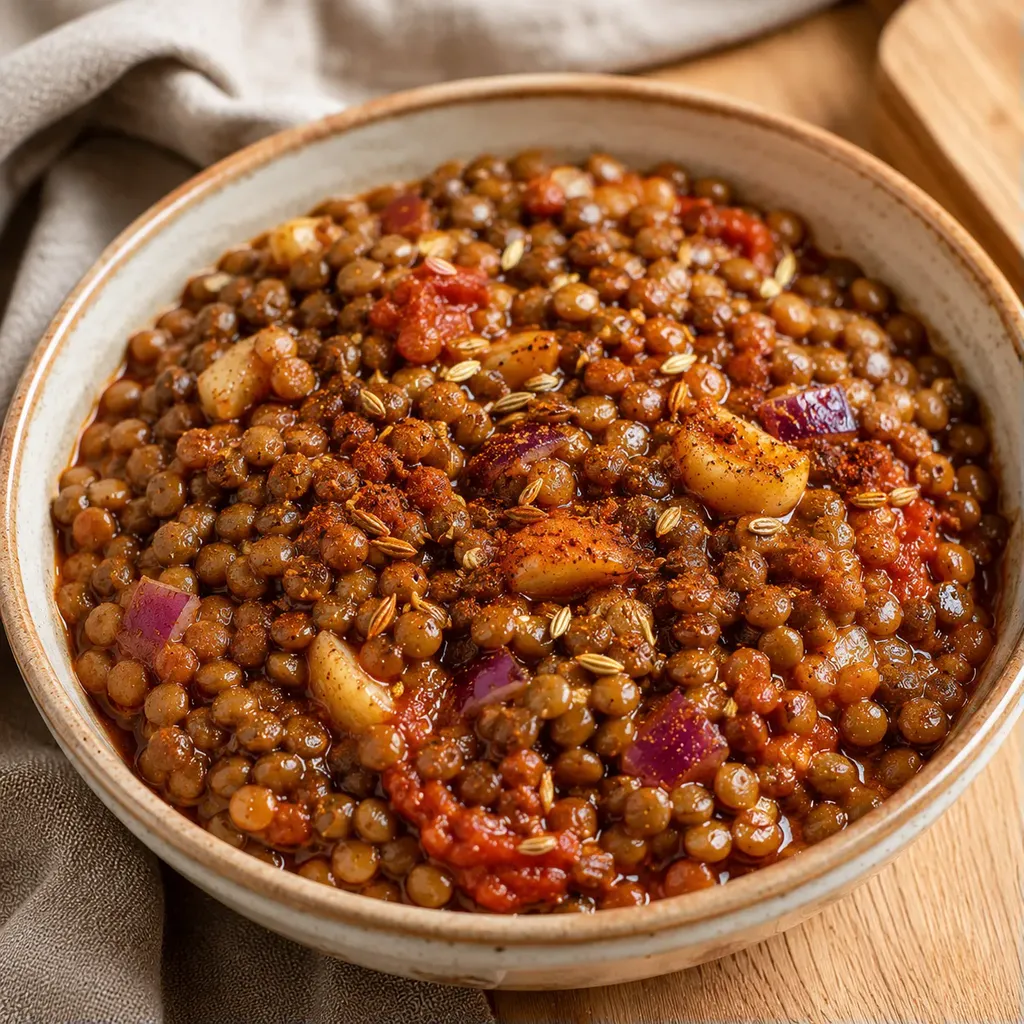 Lentilles gourmandes crémeuses