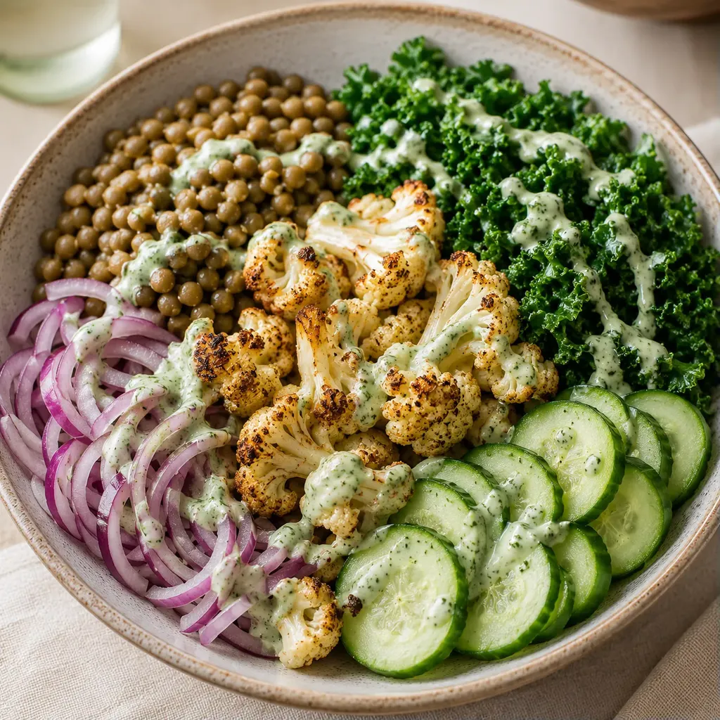 Légumes et lentilles savoureux