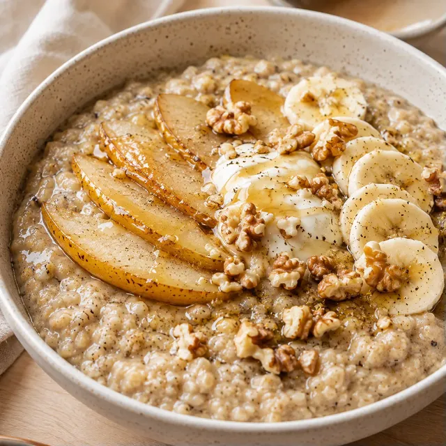 Porridge Earl Grey et Poire