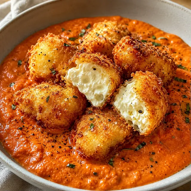 Burrata Frite et Sauce Vodka