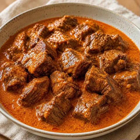 Bœuf curry rouge doux