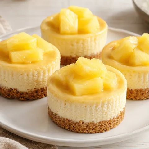 Mini gâteaux crémeux à l'ananas