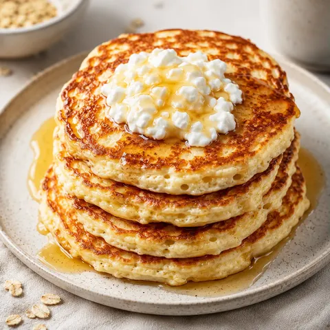 Pancakes fromagés légers