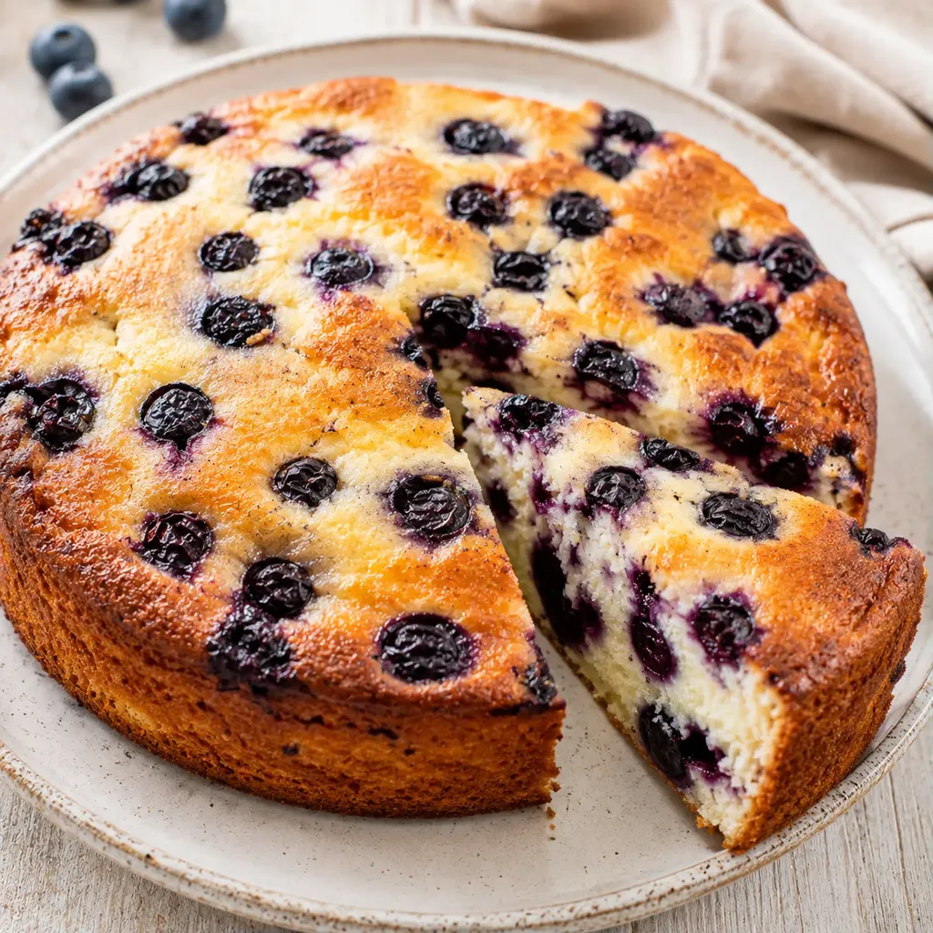 Léger gâteau aux myrtilles