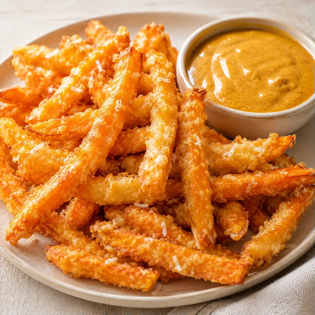 Frites sauce curry