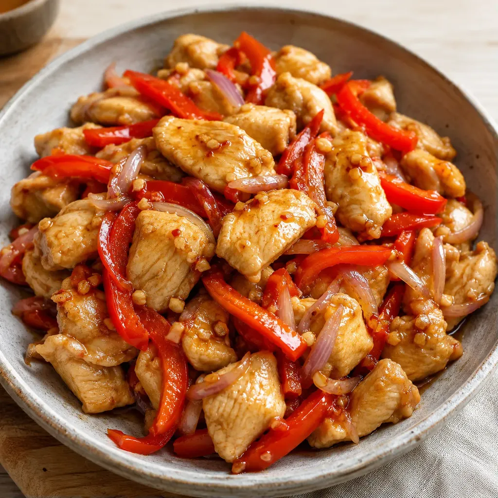 Poulet épicé cacahuètes
