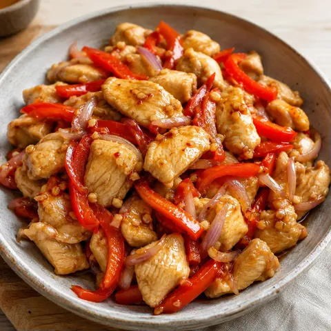 Poulet épicé cacahuètes