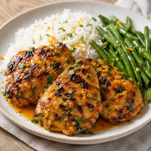 Poulet orange grillé