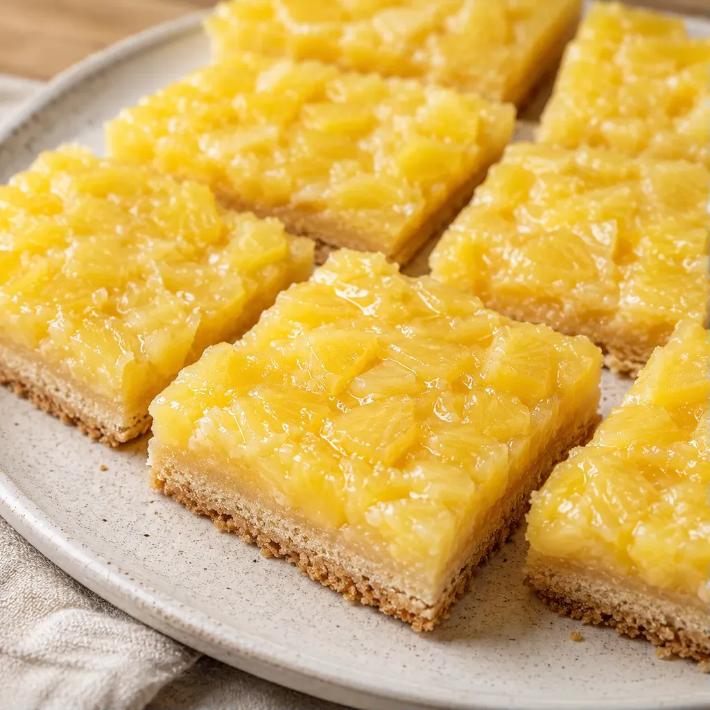 Carrés sucrés ananas