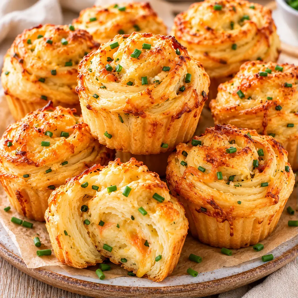 Fromage et ail cruffins