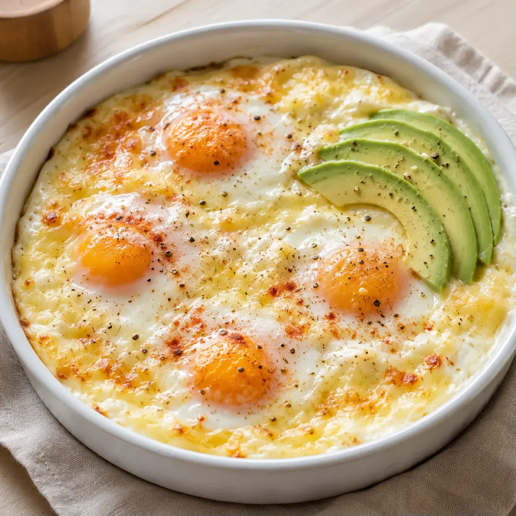 Œufs fromage blanc au four
