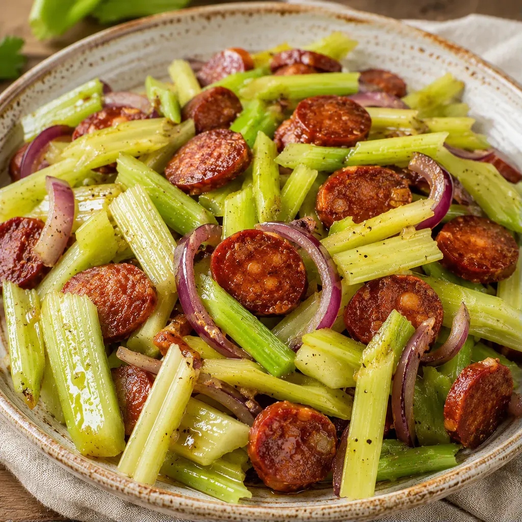 Céleri et chorizo