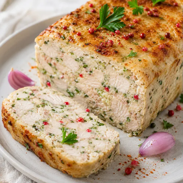 Délicieuse terrine au poulet croquant