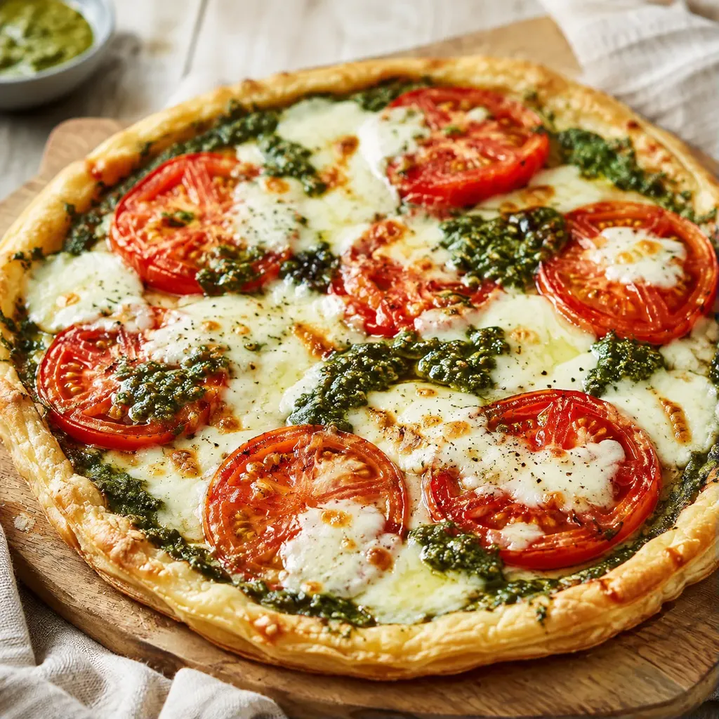 Pizza pesto légère