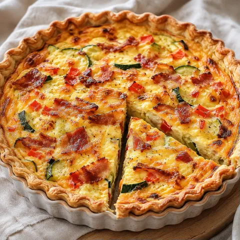 Quiche Légumes et bacon gourmand
