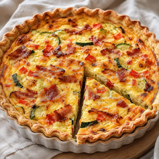 Quiche Légumes et bacon gourmand