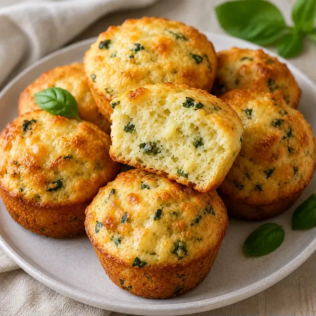 Muffins apéro fromage basilic