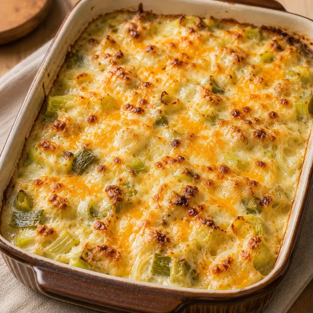Gratin Léger Poireaux Fromage