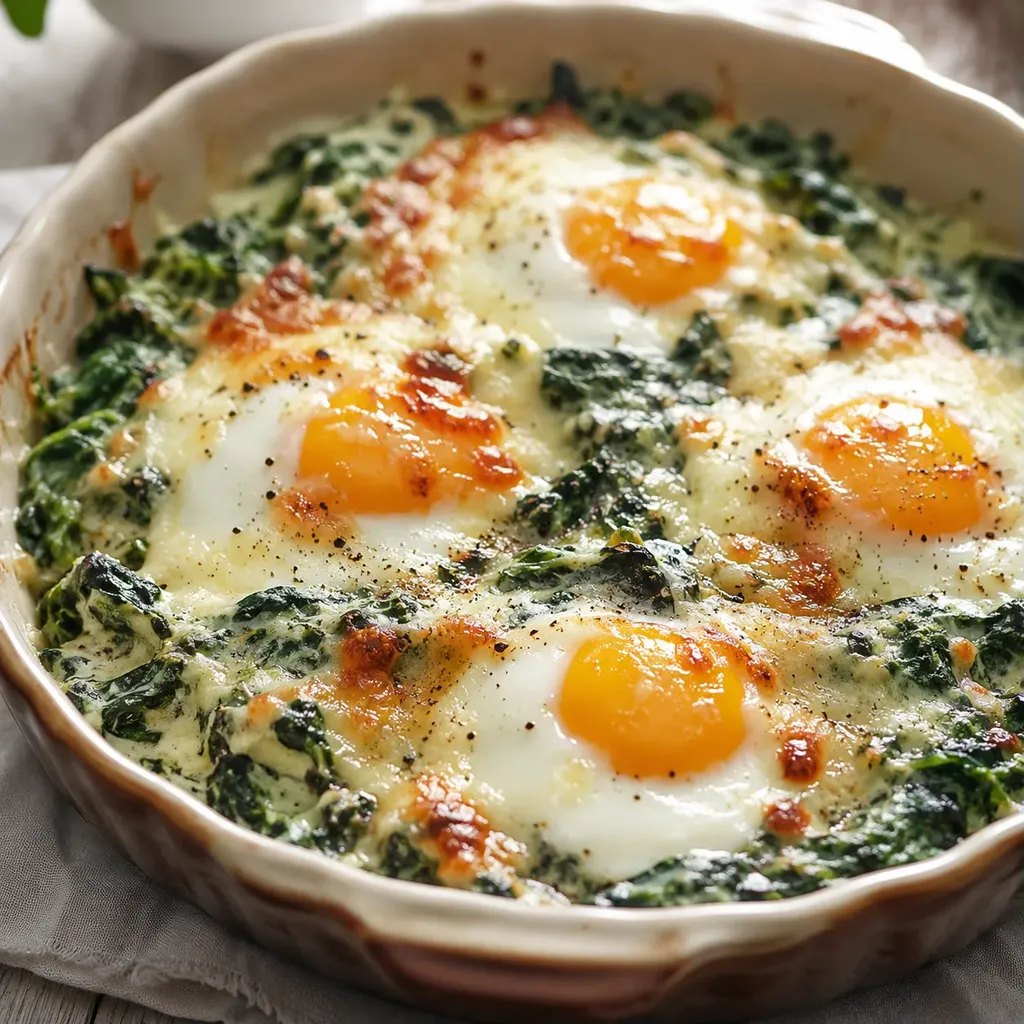 Oeufs Florentine gratinés