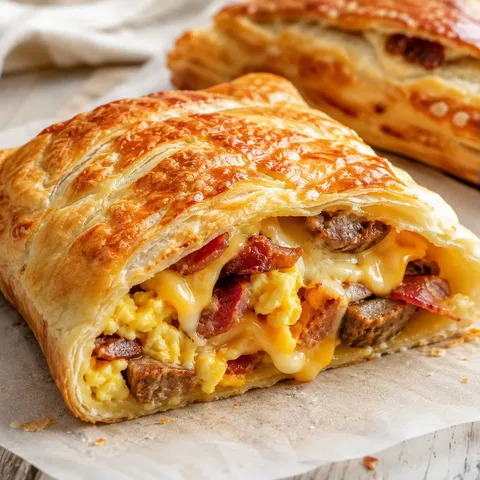 Bacon et œufs feuilleté