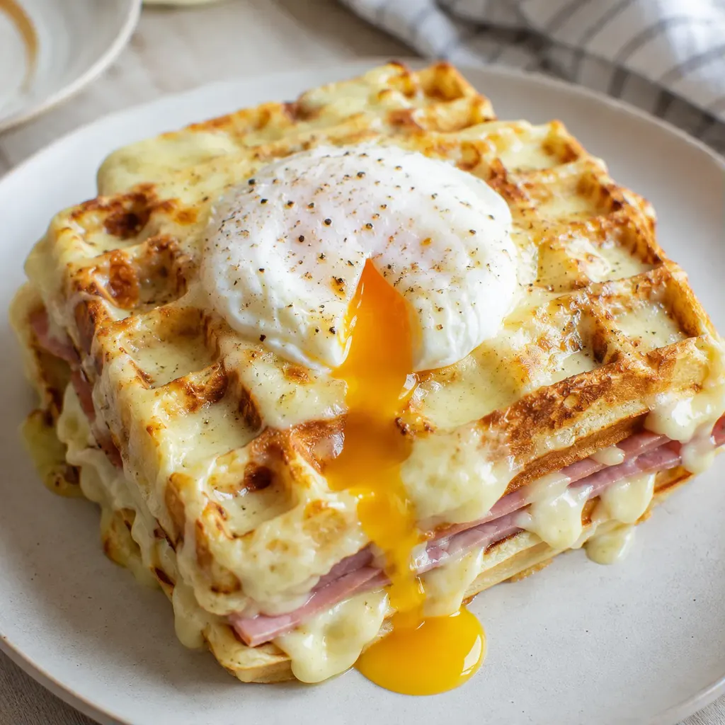 Croque Madame Gaufres