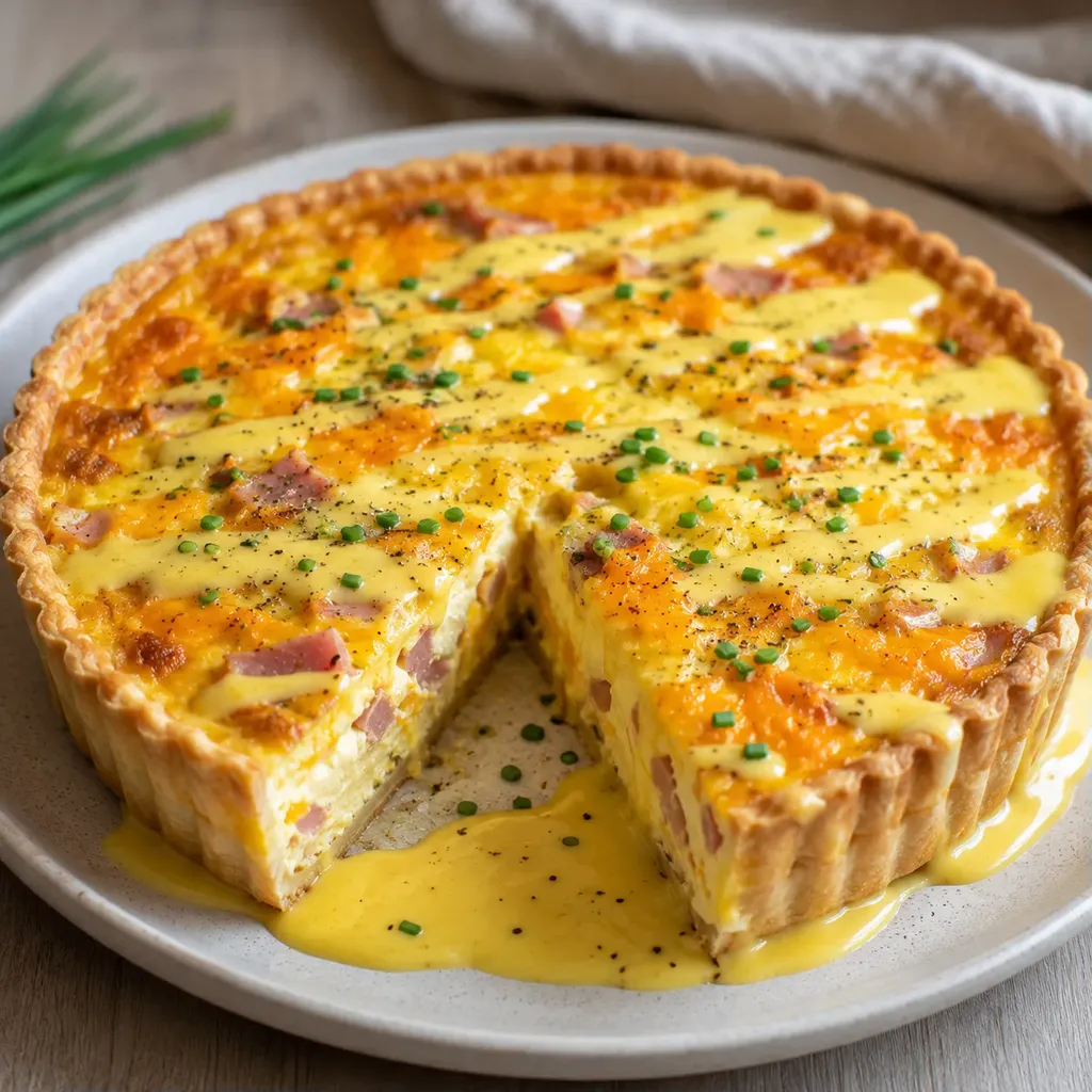 Quiche œufs sauce