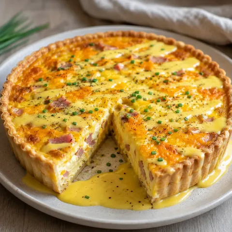 Quiche œufs sauce