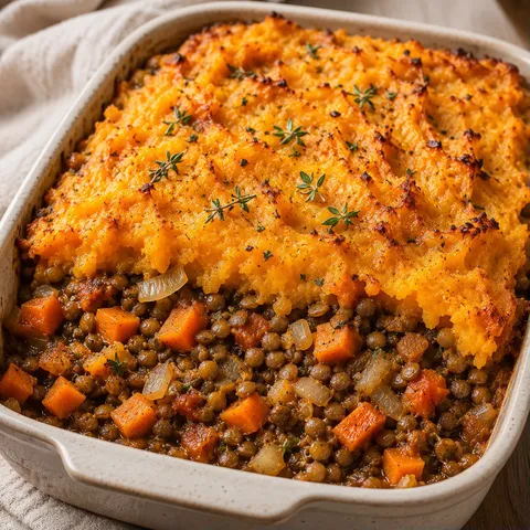 Hachis courge et lentilles gourmand