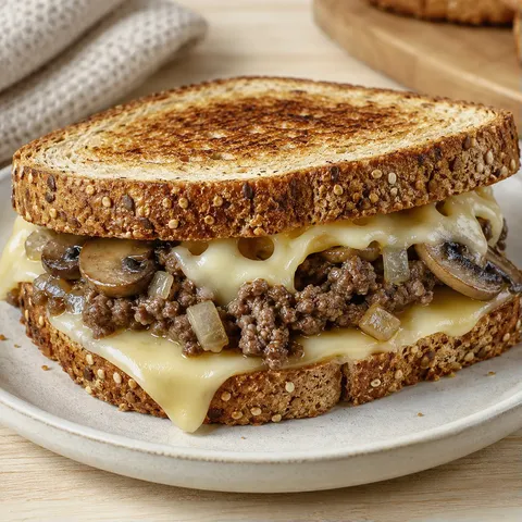Champignons et fromage fondant