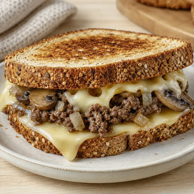 Champignons et fromage fondant