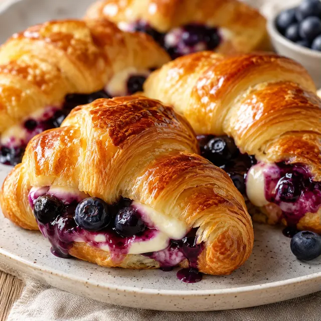 Croissant frais myrtille