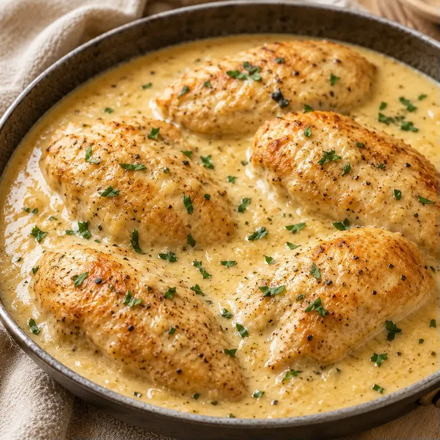 Volaille à la crème onctueuse