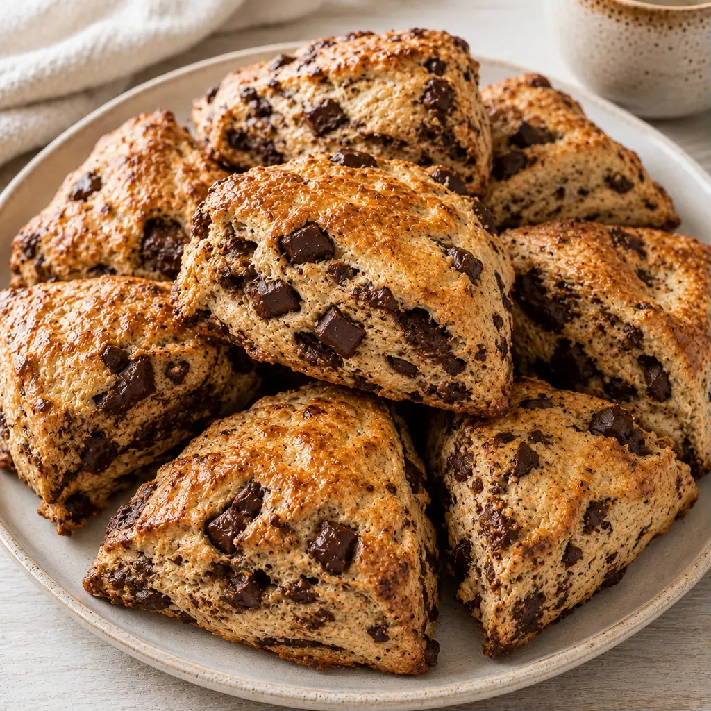 Scones chocolat noir et espresso