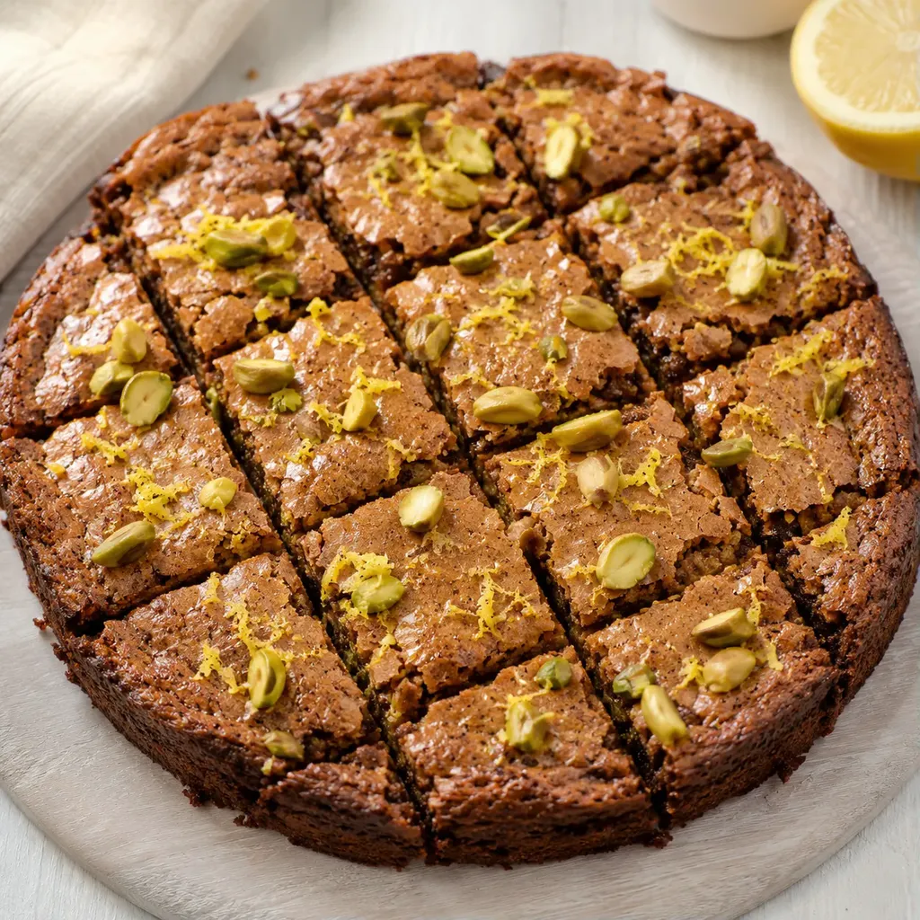 Citron pistaches brownies