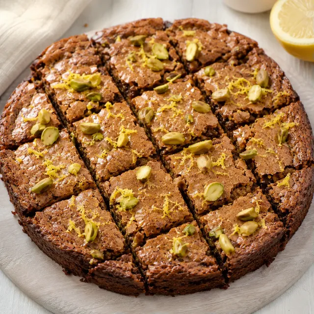 Citron pistaches brownies