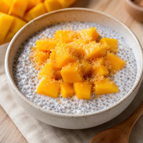 Chia lait coco et fruits
