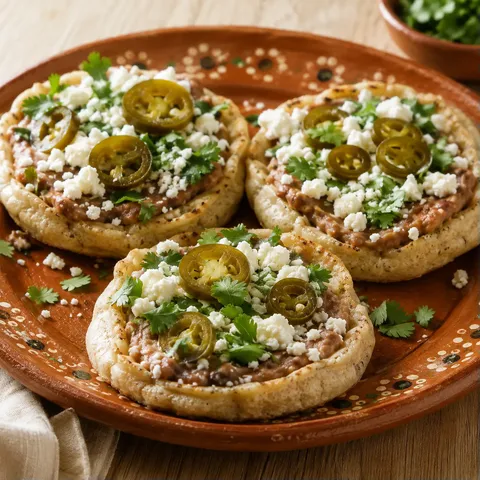 Haricots et fromage sopes