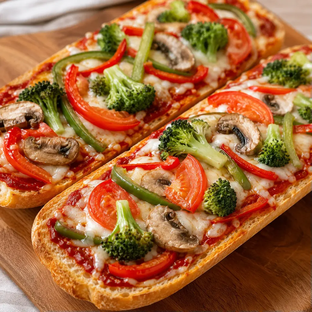 Pizza pain et légumes