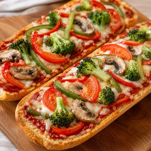 Pizza pain et légumes