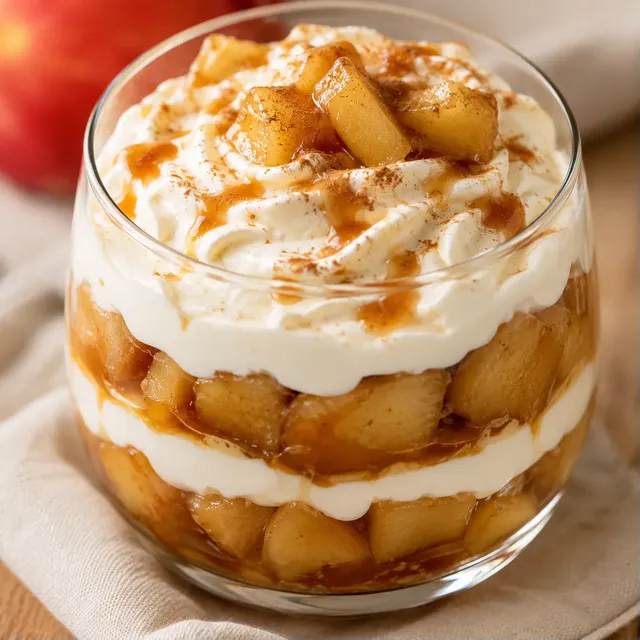 Verrine pommes caramel crème