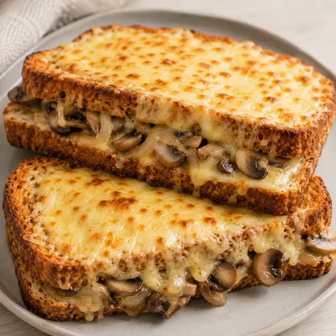 Croque-monsieur Gouda et champignons