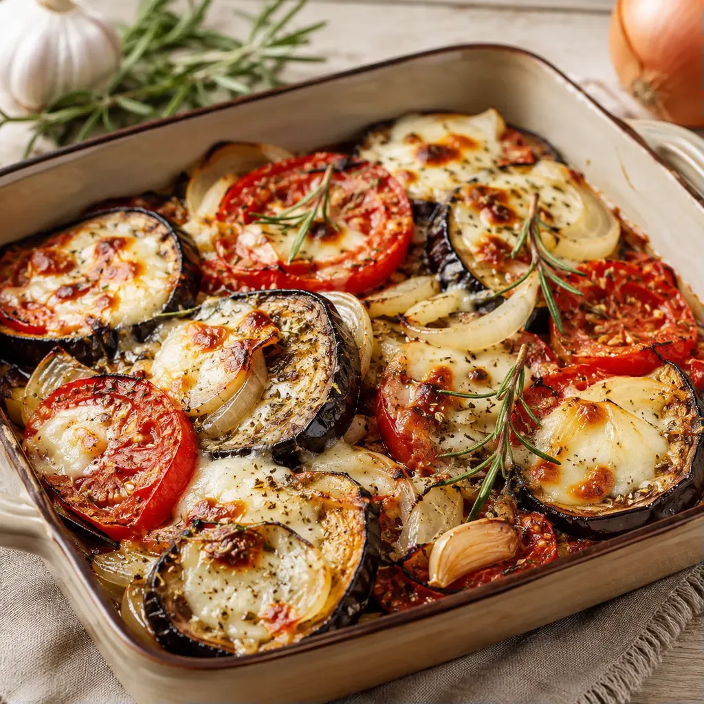 Aubergines gratinées au four