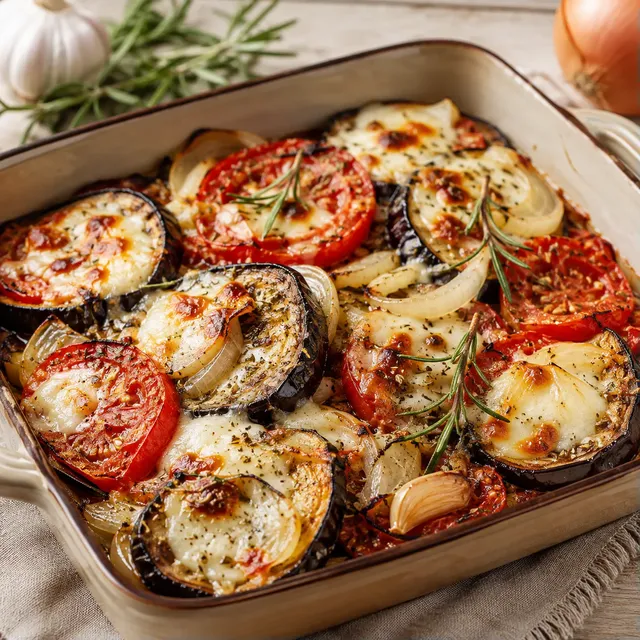 Aubergines gratinées au four