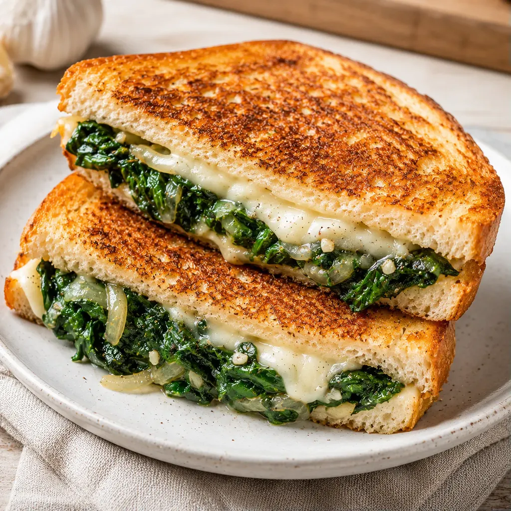 Épinards et fromage fondu