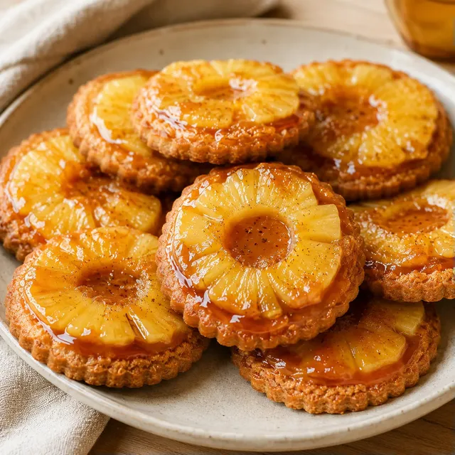 Biscuits bretons caramel et ananas rhum