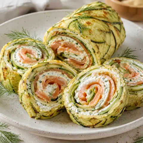 Saumon courgettes roulé