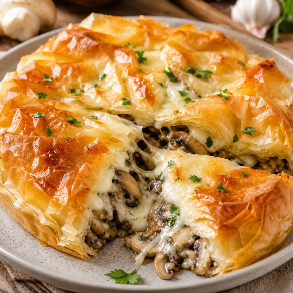 Croustillant champignons mozza