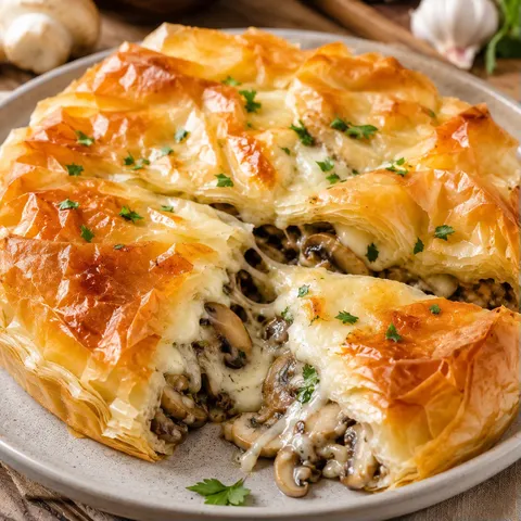 Croustillant champignons mozza