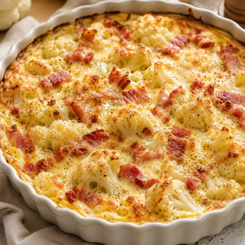 Chou-fleur et lardons