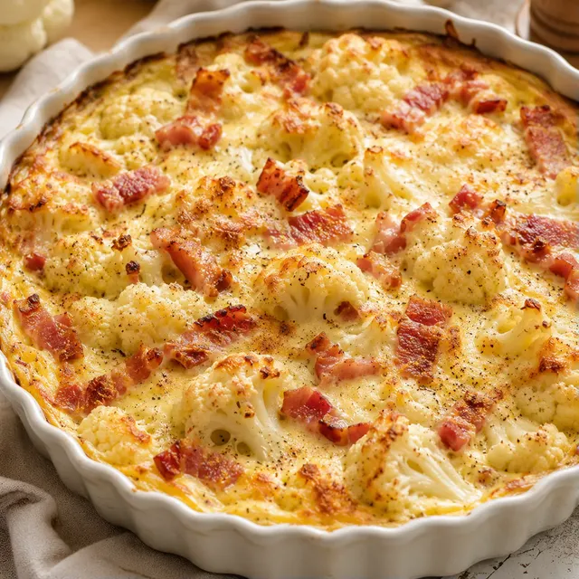 Chou-fleur et lardons